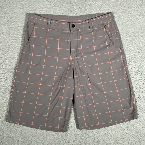 lululemon athletica Other - Lululemon Shorts Mens 34 Gray Plaid 5 Pocket Golf Tech Chino Casual‎ Preppy Logo